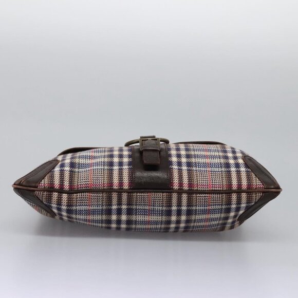 BURBERRY Nova Check Blue Label Shoulder Bag Canvas Beige Auth BD899 - Picture 6 of 16